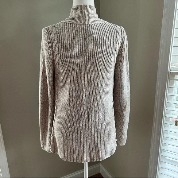 TALBOTS| Loose Cable Knit Cardigan Open Front Sweater size extra small - Picture 9 of 15
